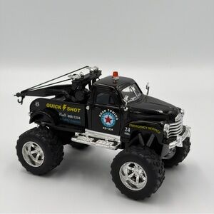 Kinsmart 1953 Chevrolet 3100 Wrecker Off-road Tow Monster Truck Pull Back Black